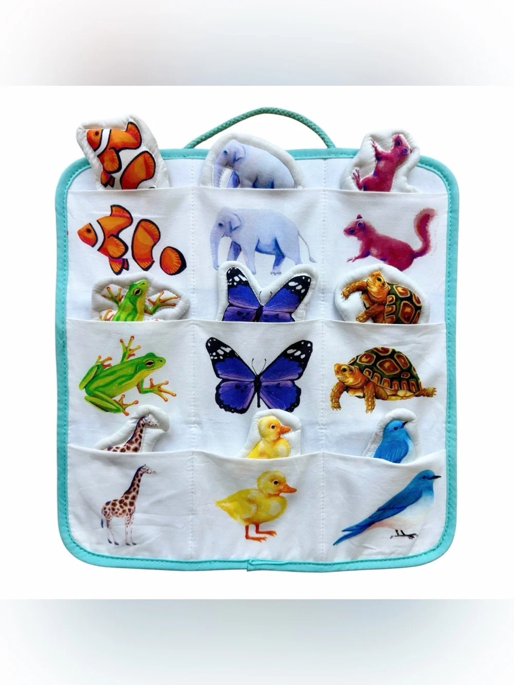 Lovevery Realist Play Kit 19-21Mo‎ Quilted Critter Pockets Animals Complete set!